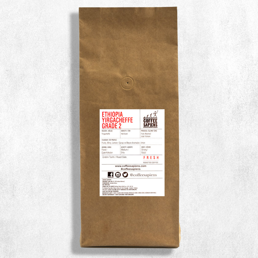 ETHIOPIA YIRGACHEFFE GRADE 2 1000 GR. - Coffee Sapiens 